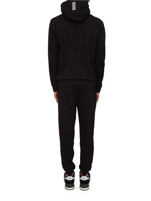EA7 EMPORIO ARMANI Tuta sportiva nero EA7 Core Identity in cotone in UOMO