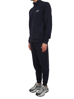 EA7 EMPORIO ARMANI Tuta sportiva blu EA7 Core Identity in cotone in UOMO
