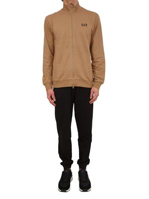 EA7 EMPORIO ARMANI Tuta sportiva beige EA7 Core Identity in cotone in UOMO