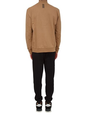 EA7 EMPORIO ARMANI Tuta sportiva beige EA7 Core Identity in cotone in UOMO