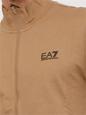 EA7 EMPORIO ARMANI Tuta sportiva beige EA7 Core Identity in cotone in UOMO