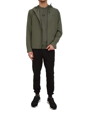 Felpa EA7 Emporio Armani in cotone verde in UOMO