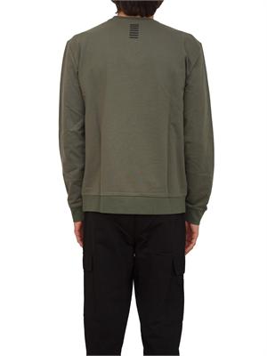 Felpa EA7 Emporio Armani in cotone verde in UOMO