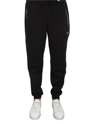 EA7 EMPORIO ARMANI Pantaloni jogger nero EA7 Premium Shield in misto viscosa stretch in UOMO