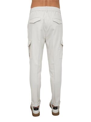 Pantalone cargo Peserico uomo in lana color gesso in UOMO