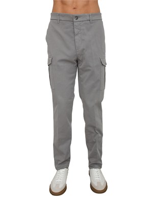 Pantalone Peserico uomo in gabardina di cotone grigio in UOMO