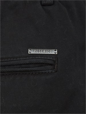 Pantalone chino Peserico uomo in cotone nero in UOMO