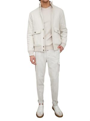 Maglia girocollo Peserico uomo in lana merino e cashmere in UOMO