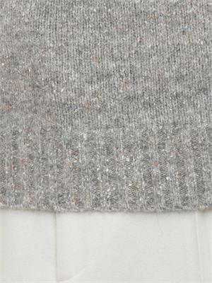 Maglia Peserico uomo in filato moulinÉ bottonato grigio in UOMO