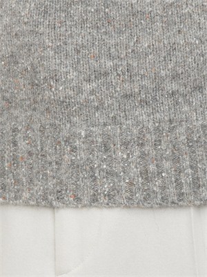 Maglia Peserico uomo in filato moulinÉ bottonato grigio in UOMO