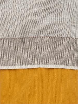 Maglia girocollo Peserico uomo in lana e cashmere beige in UOMO