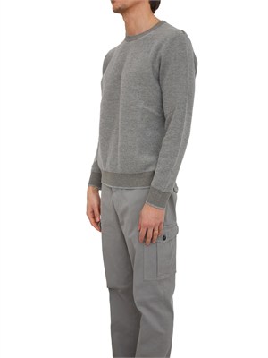 Maglia girocollo Peserico uomo in lana e cashmere grigia in UOMO