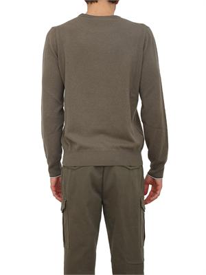 Maglia girocollo Peserico uomo in lana e cashmere verde in UOMO