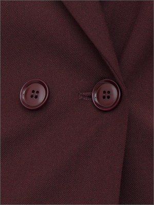TWIN-SET Giacca blazer Twinset in twill misto lana bordeaux in DONNA