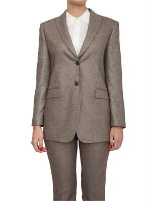 TWIN-SET Giacca Twinset in misto lana fantasia chevron con lurex in DONNA