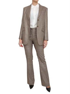 TWIN-SET Giacca Twinset in misto lana fantasia chevron con lurex in DONNA