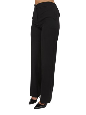 TWIN-SET Pantaloni Twinset in twill misto lana nera in DONNA