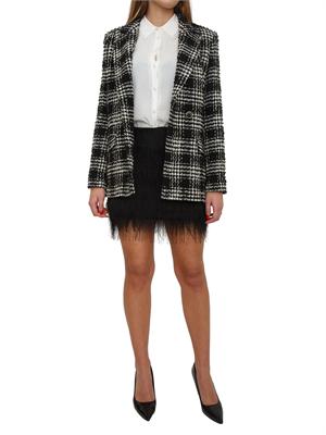 TWIN-SET Minigonna nera Twinset con frange fini in DONNA