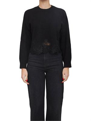 TWIN-SET Maglia Twinset in misto angora nera in DONNA