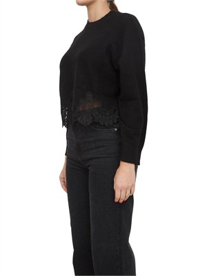 TWIN-SET Maglia Twinset in misto angora nera in DONNA