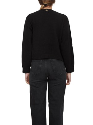 TWIN-SET Maglia Twinset in misto angora nera in DONNA