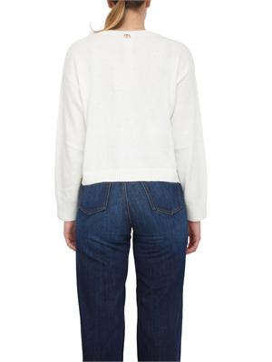 TWIN-SET Maglia Twinset in misto angora bianca in DONNA