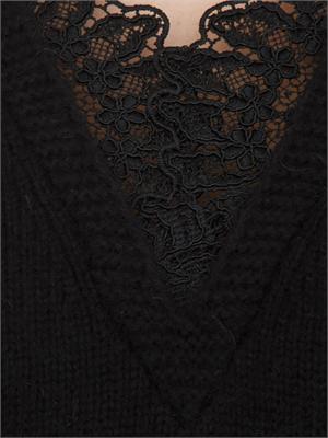 TWIN-SET Maglia Twinset in misto angora nera in DONNA
