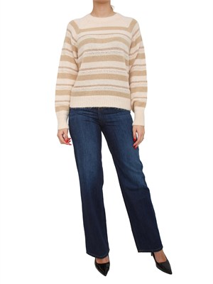 TWIN-SET Maglia Twinset in misto alpaca rosa con lurex in DONNA