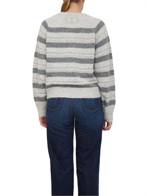 TWIN-SET Maglia Twinset in misto alpaca grigia con lurex in DONNA