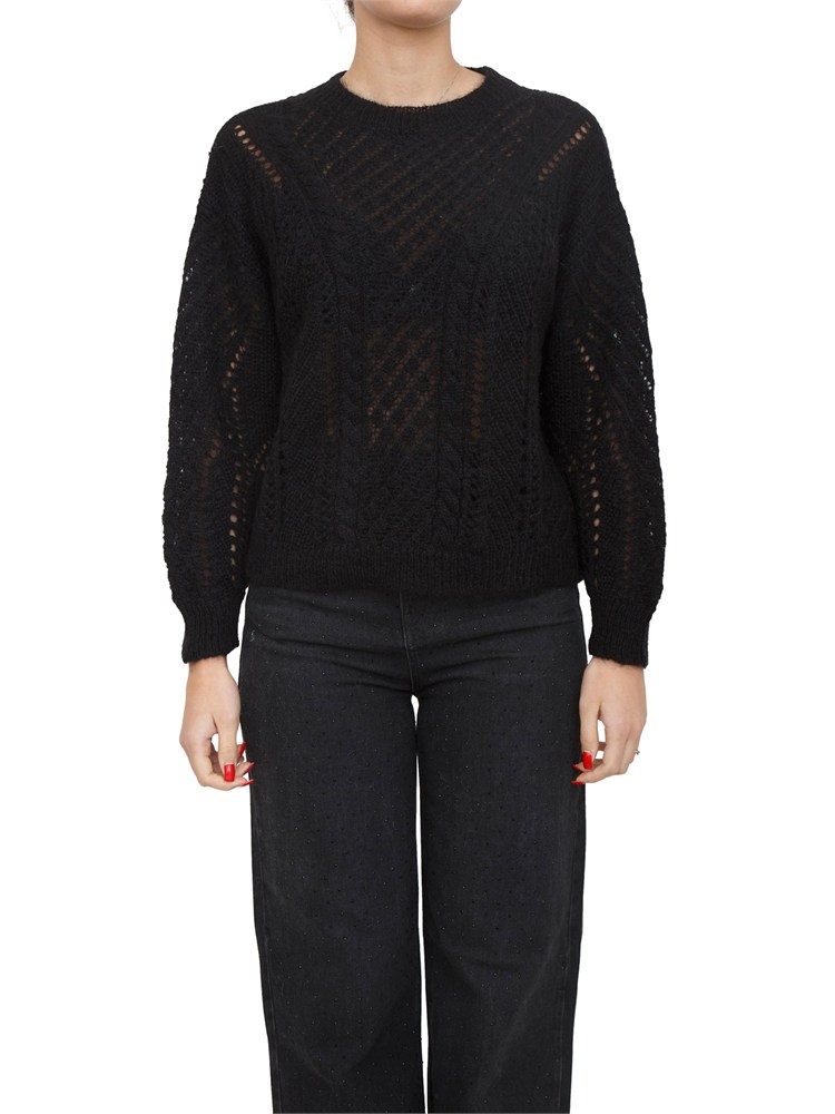 TWIN-SET Maglia Twinset in misto mohair nera