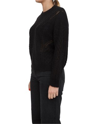 TWIN-SET Maglia Twinset in misto mohair nera in DONNA