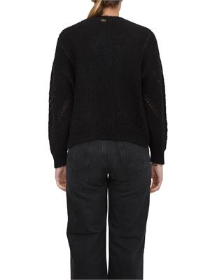 TWIN-SET Maglia Twinset in misto mohair nera in DONNA
