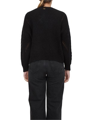 TWIN-SET Maglia Twinset in misto mohair nera in DONNA