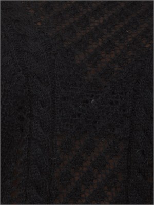 TWIN-SET Maglia Twinset in misto mohair nera in DONNA