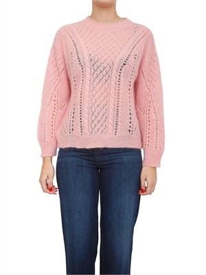 TWIN-SET Maglia Twinset in misto mohair rosa in DONNA
