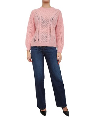 TWIN-SET Maglia Twinset in misto mohair rosa in DONNA