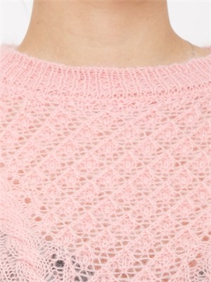 TWIN-SET Maglia Twinset in misto mohair rosa in DONNA