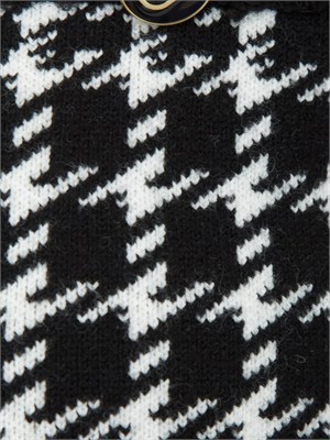 TWIN-SET Giacca maglia Twinset in misto viscosa pied de poule nera in DONNA