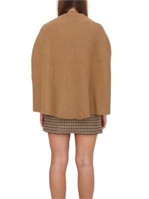 TWIN-SET Maglia a mantella Twinset in misto lana cammello in DONNA