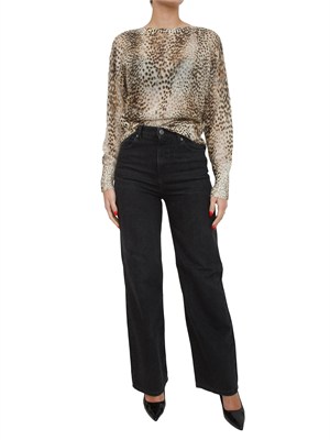 TWIN-SET Maglia Twinset in misto mohair stampa animalier in DONNA