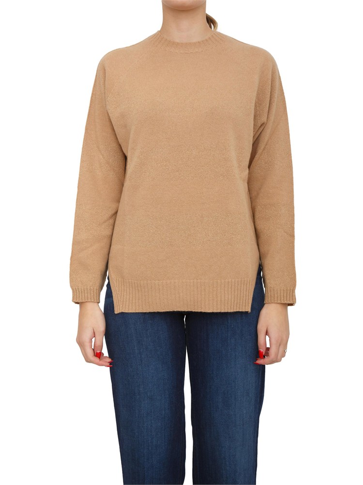 TWIN-SET Maglia Twinset in misto lana cammello