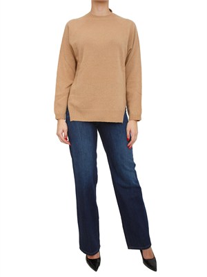 TWIN-SET Maglia Twinset in misto lana cammello in DONNA