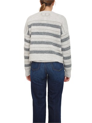 TWIN-SET Cardigan Twinset in misto alpaca grigio in DONNA