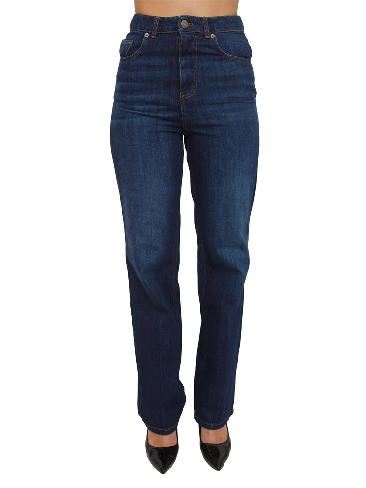 TWIN-SET Jeans Twinset in denim di cotone blu