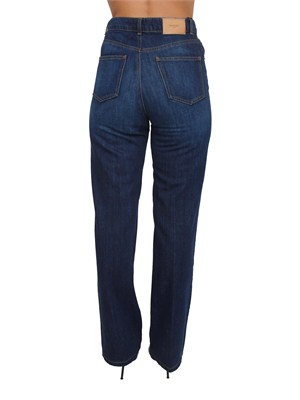 TWIN-SET Jeans Twinset in denim di cotone blu in DONNA