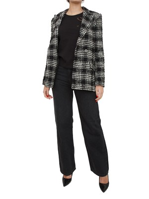 TWIN-SET T-shirt nera Twinet in cotone con inserto in organza in DONNA