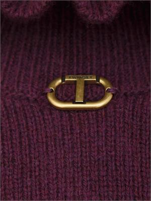 TWIN-SET Maglia Twinset in misto lana bordeaux in DONNA