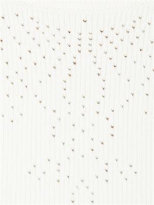 TWIN-SET Maglia cropped Twinset in misto viscosa bianco panna in DONNA