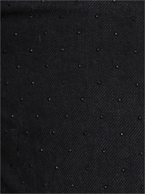 TWIN-SET Jeans nero Twinset in cotone stretch con strass in DONNA