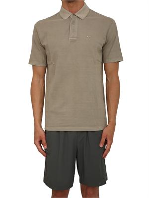 Polo Armani Exchange uomo in cotone tortora in UOMO